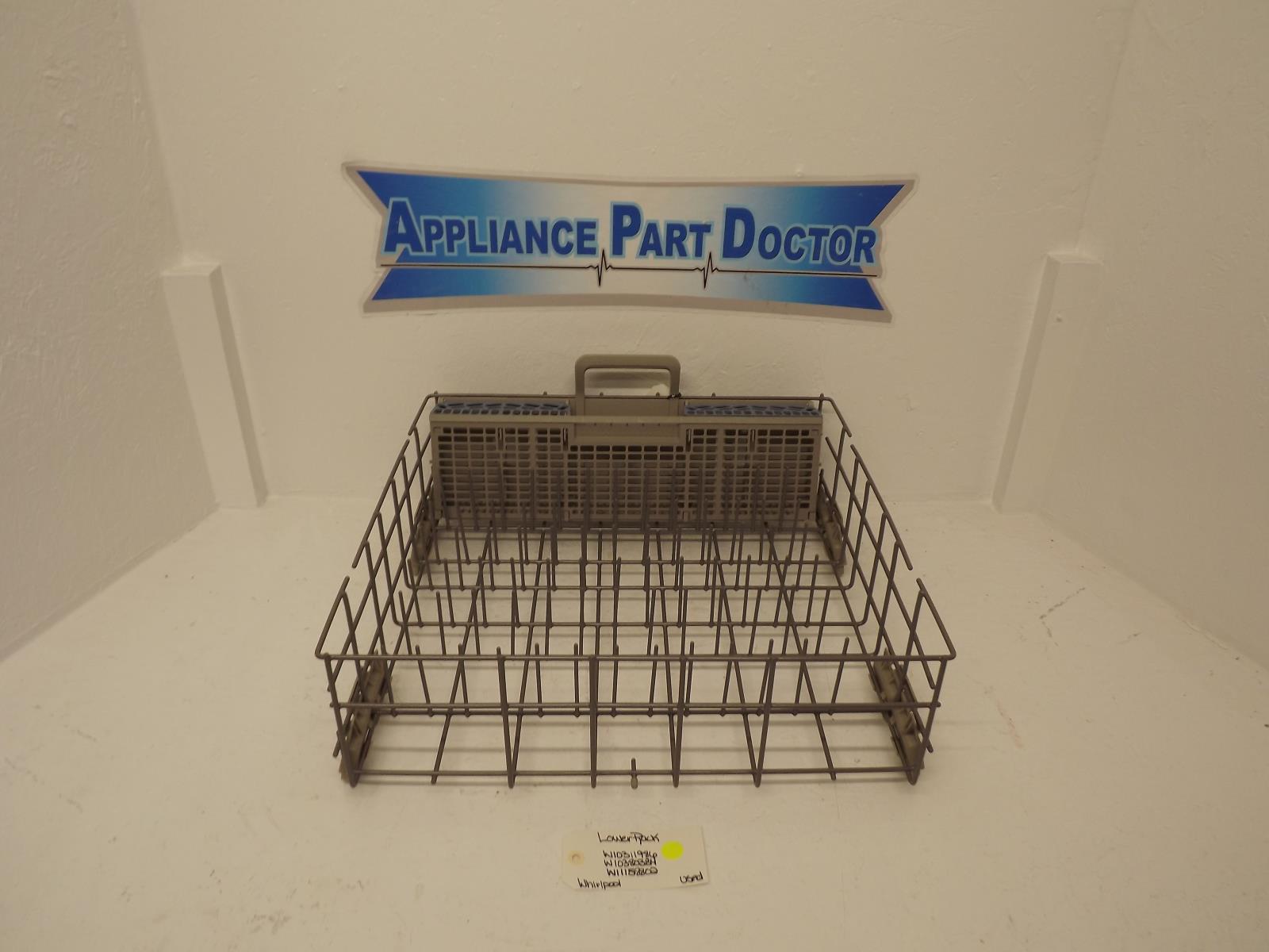 Whirlpool Dishwasher W10311986 W10380384 W11158802 Lower Rack Used Whirlpool Dishwasher W10311986 W10380384 W11158802 Lower Rack Used